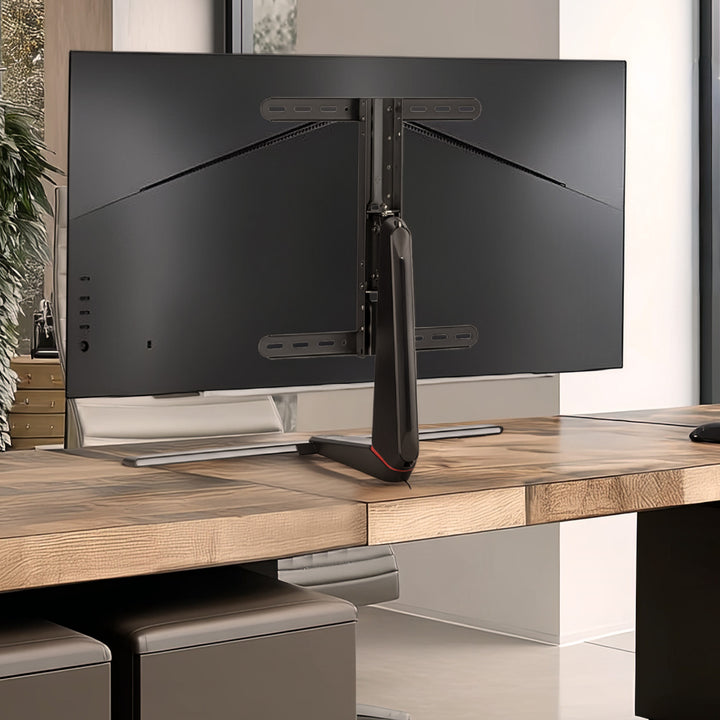 Soporte de monitor para juegos NanoRS, ajustable en altura, LED RGB, 32-55", VESA máx. 400x400, máx. 40kg, RS167