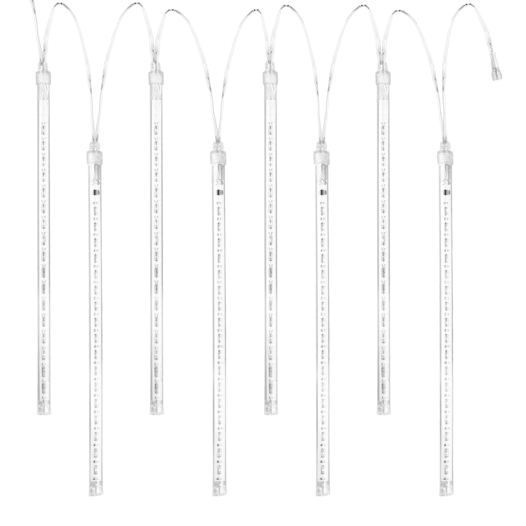 Luzes LED solares Maclean MCE411 2,4 m, 144 LEDs, modo LED, bateria de lítio 800mAh, pingentes caindo