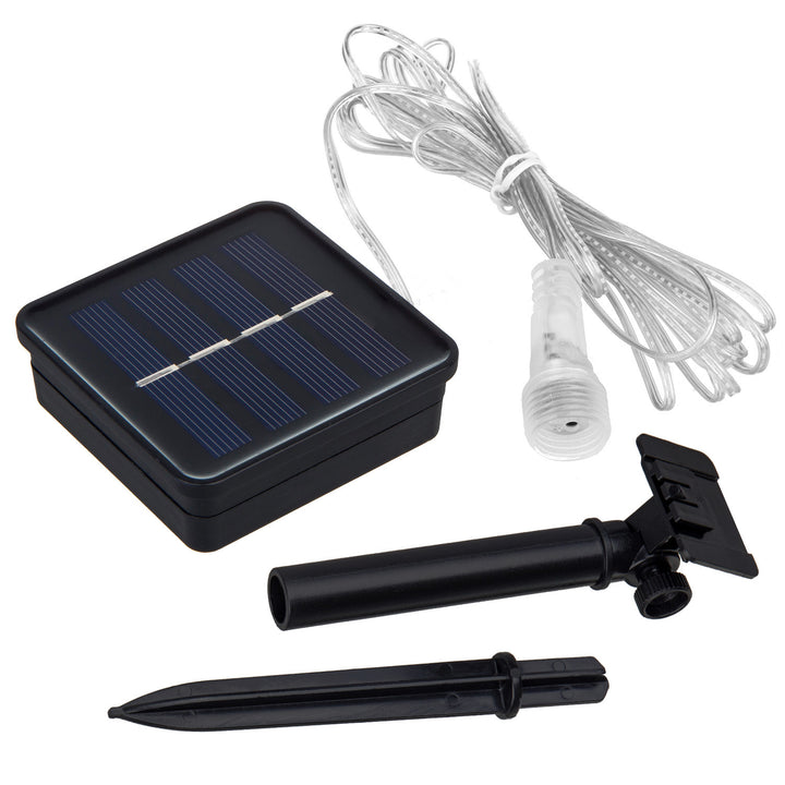 Luzes LED solares Maclean MCE411 2,4 m, 144 LEDs, modo LED, bateria de lítio 800mAh, pingentes caindo