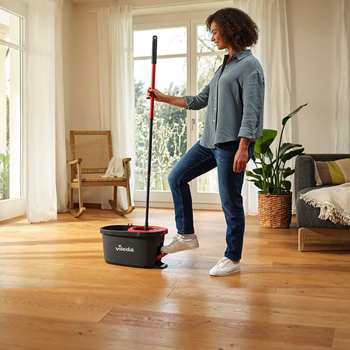 Set de fregona giratoria con mango y cubo Vileda Turbo Deep Clean
