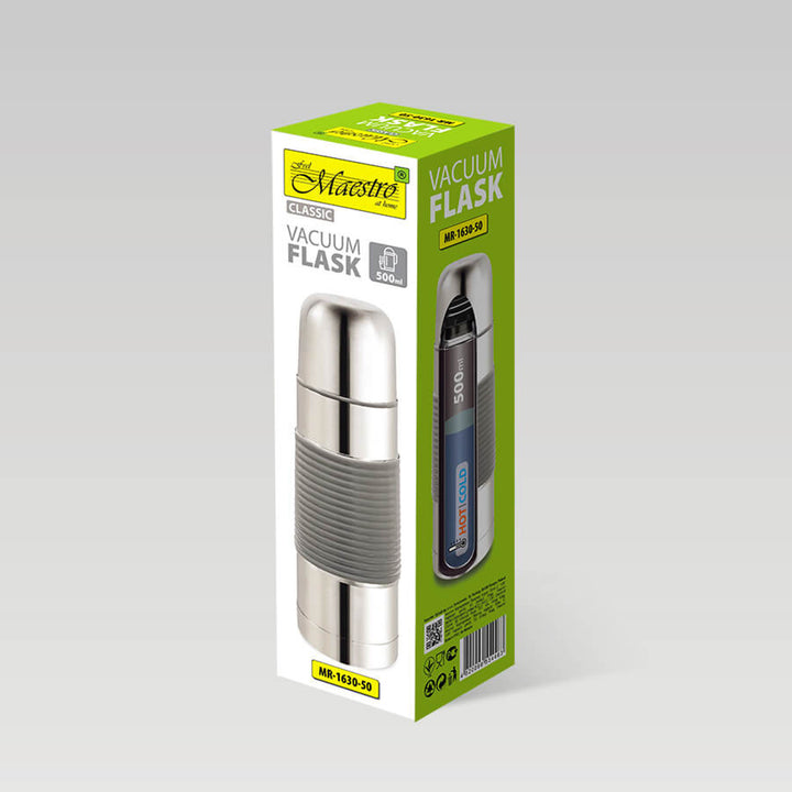 Garrafa térmica de aço inoxidável com vidro para bebidas quentes ou frias (500 ml)