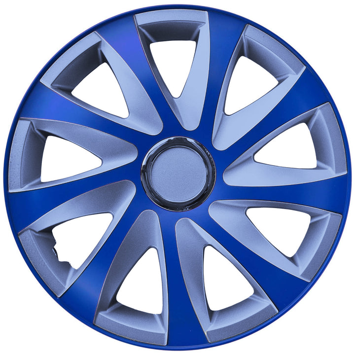 Guarnições das rodas Guarnições das rodas - Conjunto completo de 4 peças - NRM Drift Extra - Prata e Azul - 16" polegadas