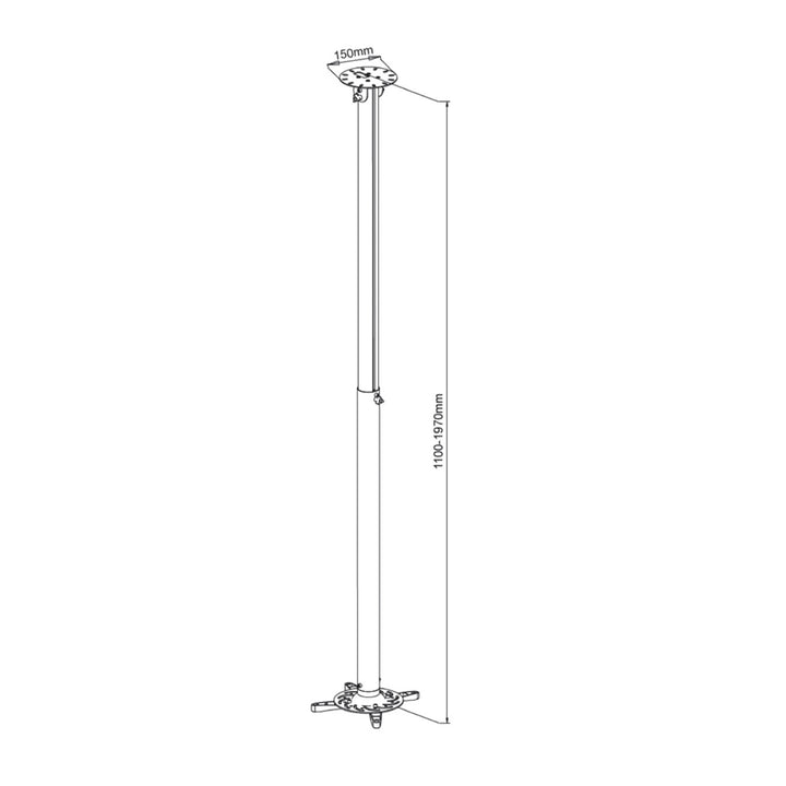 ART P-104B Soporte para Proyector 110-197 cm negro
