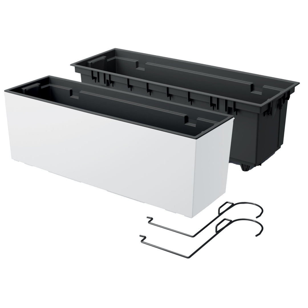 Caixa Prosperplast Urbi Case W branca mate com ganchos e encarte