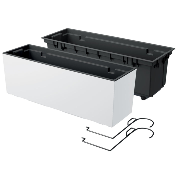 Caixa Prosperplast Urbi Case W branca mate com ganchos e encarte