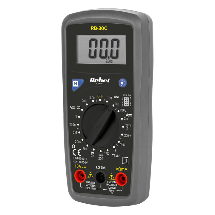 Medidor digital universal de alta precisión Rebel RB-30C
