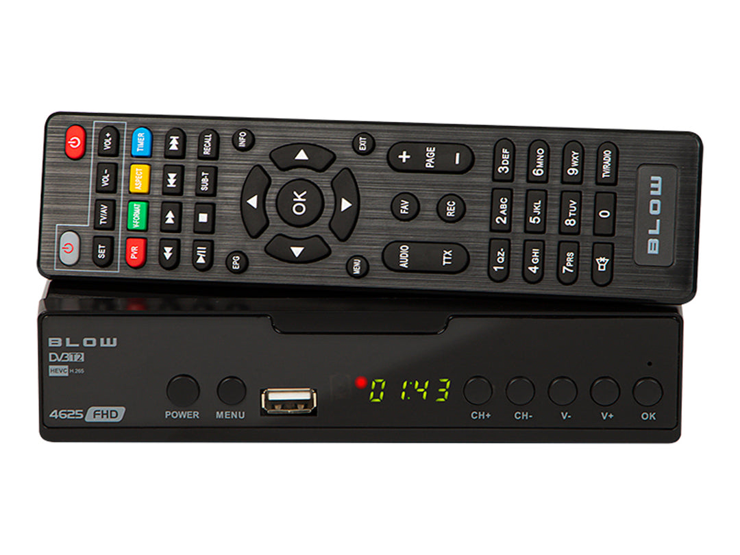 Sintonizador de sopro DVB-T/T2 4625FHD H. 265 ideal para receber sinais DVB T2