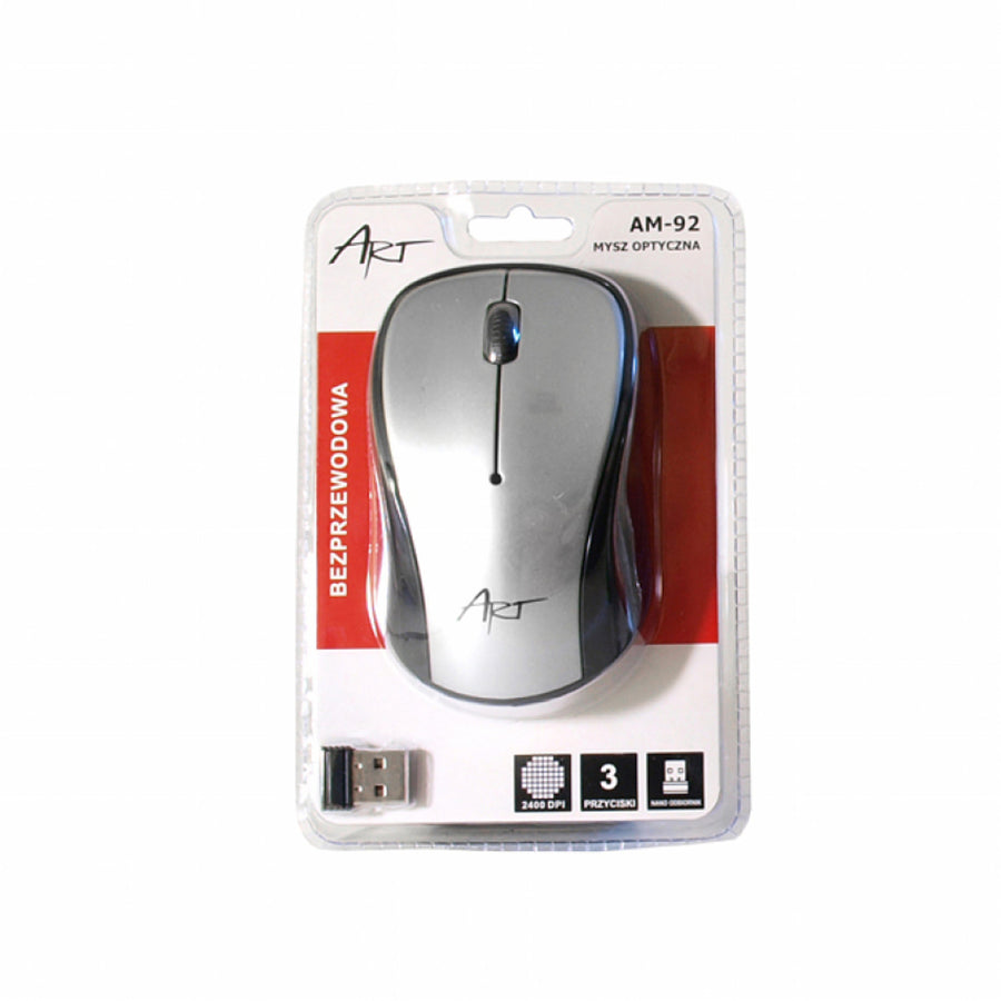 Rato óptico multioffice art, sem fios, USB, prateado, AM-92B
