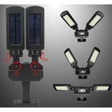 Farola LED solar con sensor de movimiento y mando a distancia Maclean IP54, 5W, 2x450lm, 6500K, Li-ion 2400 mAh, 3 modos de funcionamiento MCE447