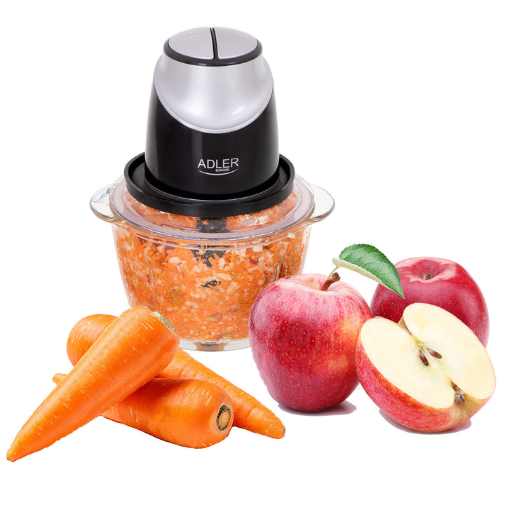 Picadora con recipiente de cristal Adler AD 4082 300W cuchillas de acero inoxidable