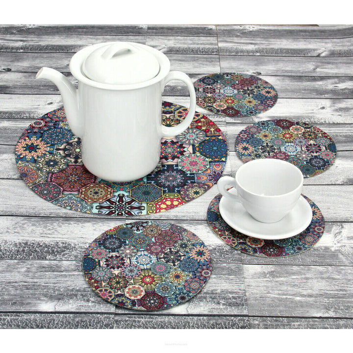 Conjunto de bases redondas de feltro 1 + 4 - VALENCIA