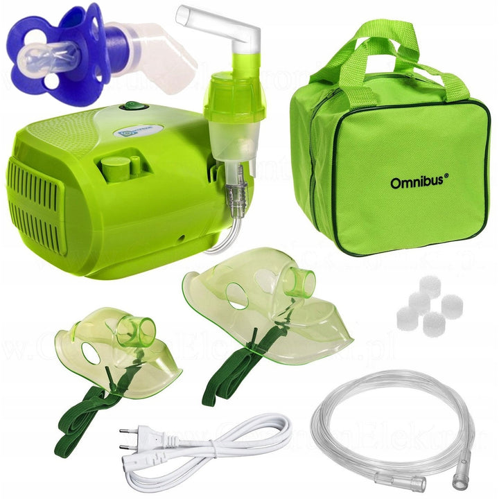 Nebulizador e inalador Omnibus BR-CN116B verde + chupeta