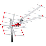 Antena de TV direccional DVB-T MUX 8 + adaptador usb 5 V