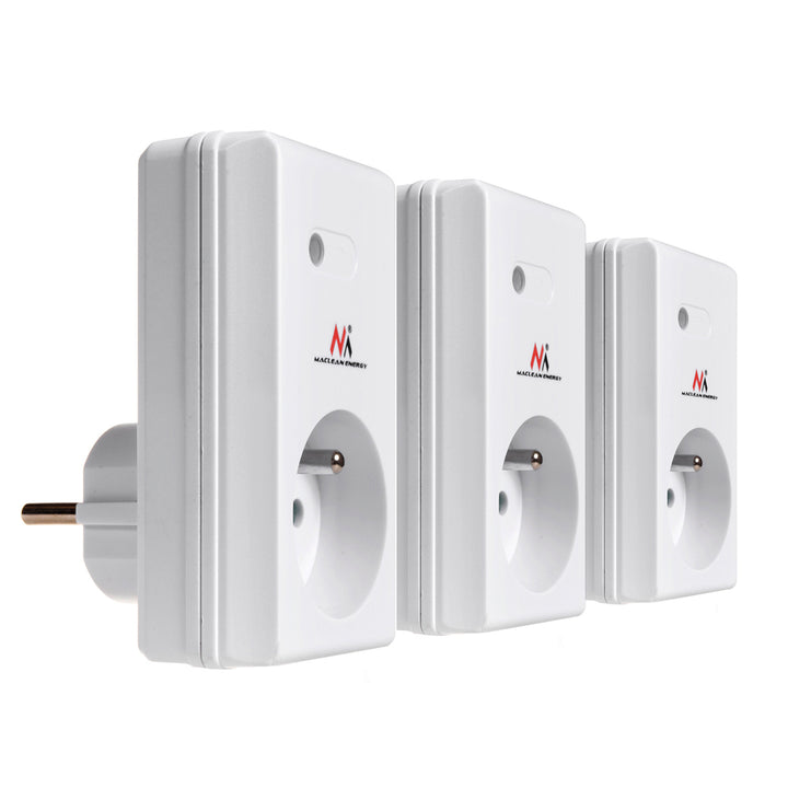 Tomada sem fios MCE153 3 unidades 3600W + 2 comandos + pilhas para os comandos