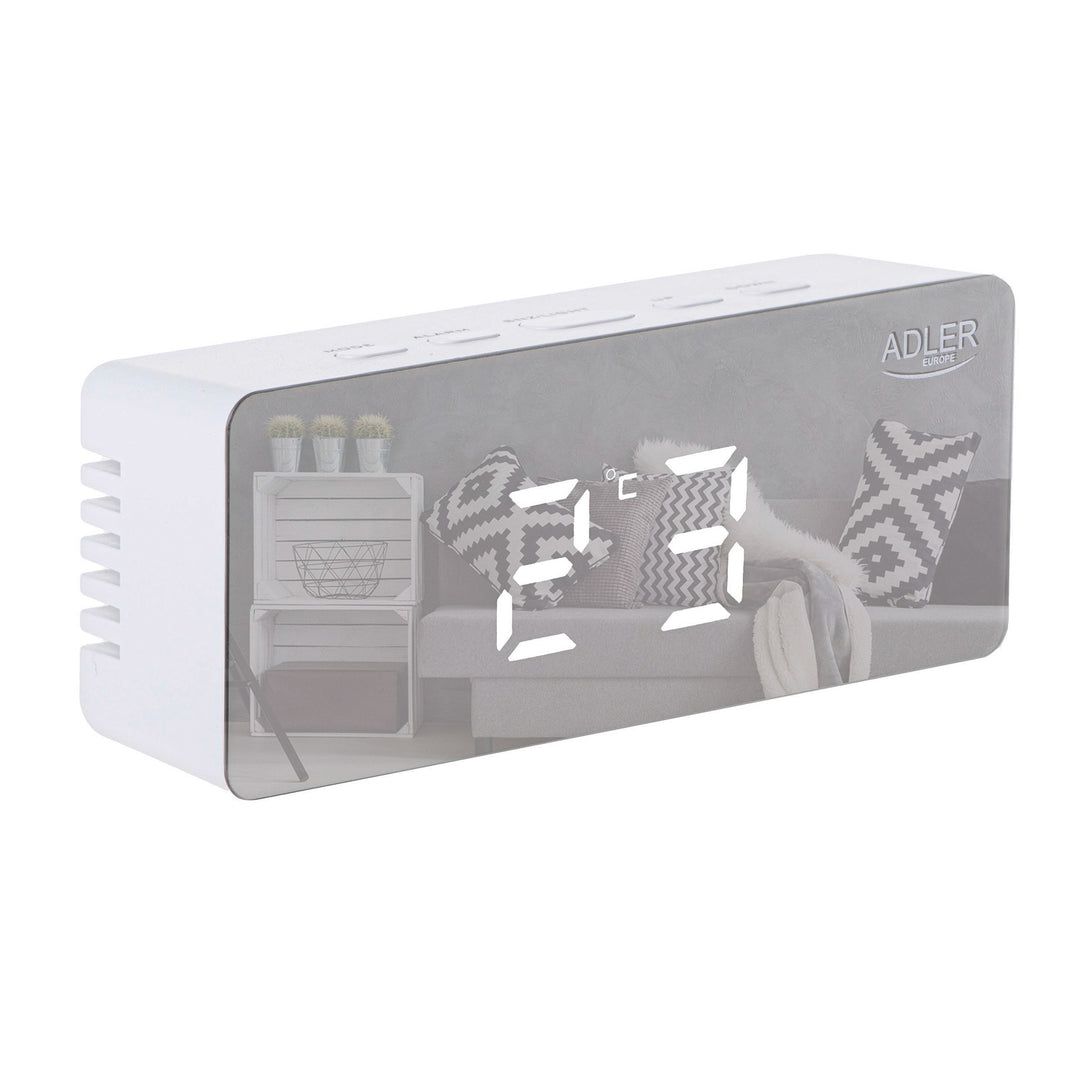Despertador con pantalla LED y termómetro Adler AD 1189 W