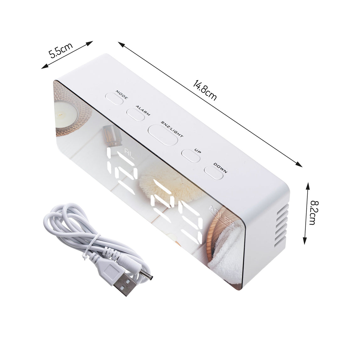 Despertador con pantalla LED y termómetro Adler AD 1189 W