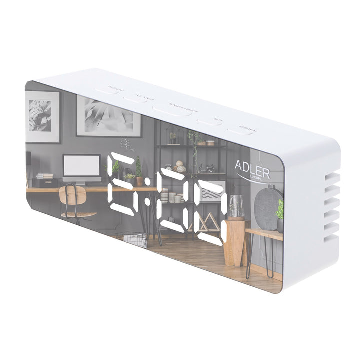 Despertador con pantalla LED y termómetro Adler AD 1189 W