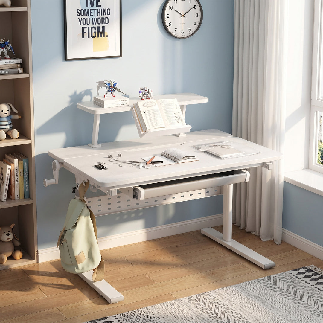 Secretária para criança Ergo Office ER-483, altura regulável, cinzento, máx. 40 kg, 900 x 600 mm