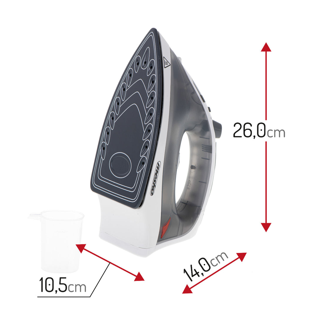 Plancha de vapor Mesko, potencia de 2800 W, suela cerámica, MS 5037