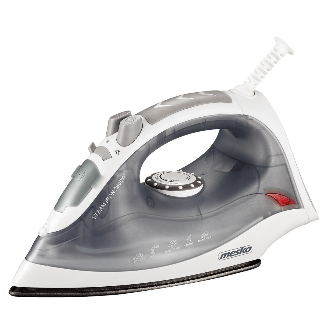 Plancha de vapor Mesko, potencia de 2800 W, suela cerámica, MS 5037