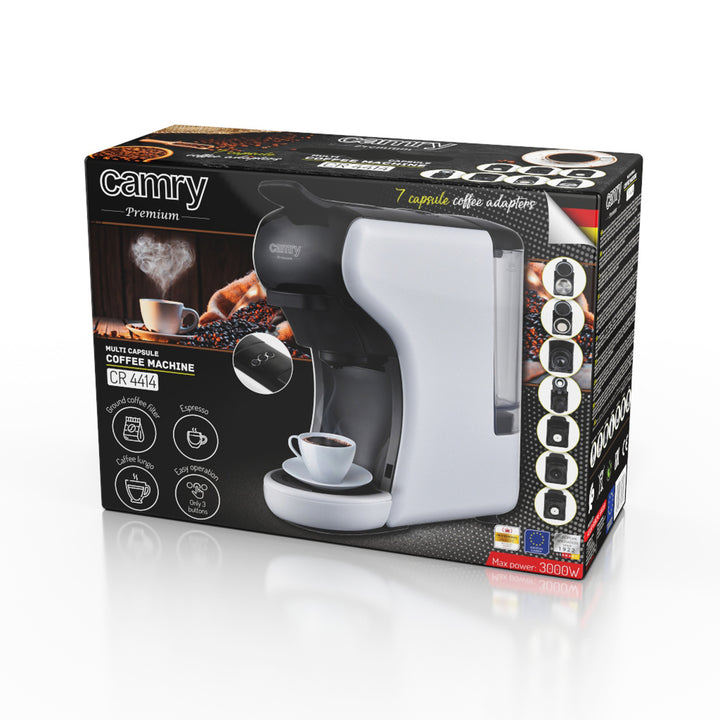 Cafetera espresso Camry, presión, multicápsula, 19 bar, CR 4414