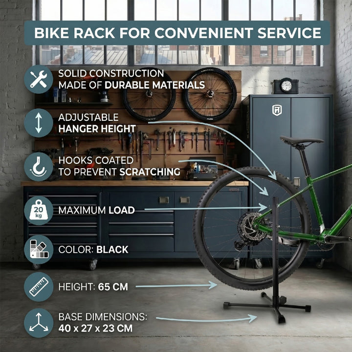 Maclean MC-434 Soporte de Servicio para Bicicletas Acero Carga máx. 20 kg Compatible con Bicicletas MTB con Ruedas de hasta 27,5"
