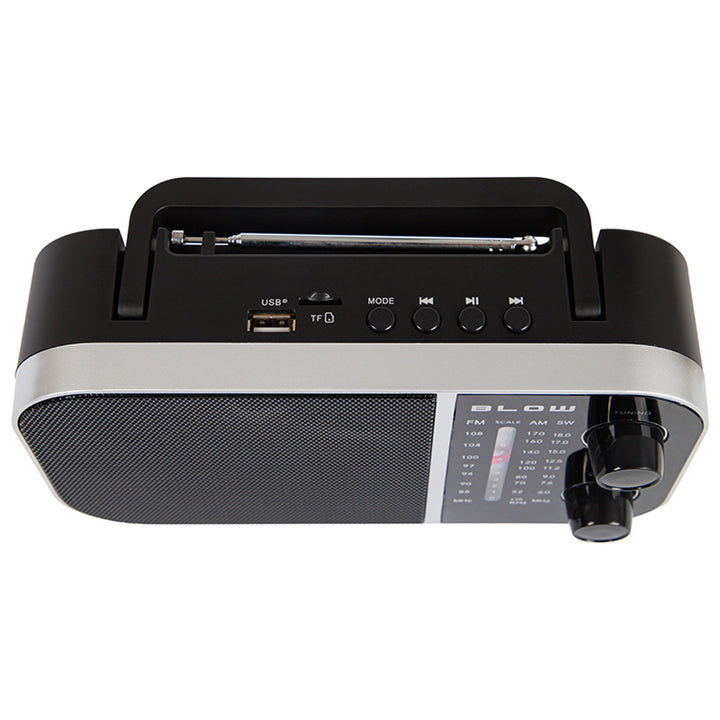 Rádio AM/FM analógico portátil Blow RA6, alimentado por bateria e rede elétrica