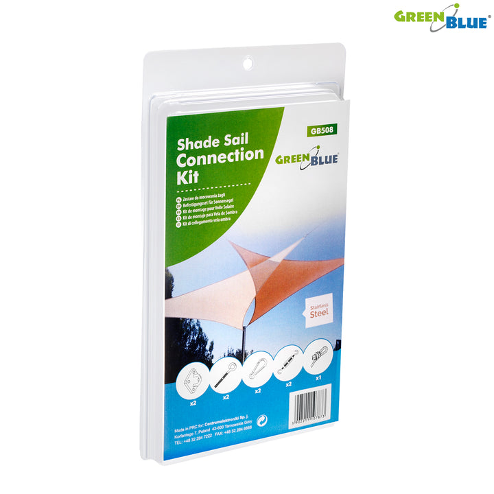 Vela de jardín GreenBlue UV, poliéster, 5 m cuadrados, crema + kit de montaje
