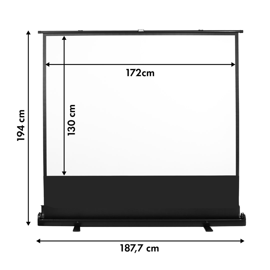 Tela de projeção portátil compacta de chão Maclean, 86", 4:3, MC-963