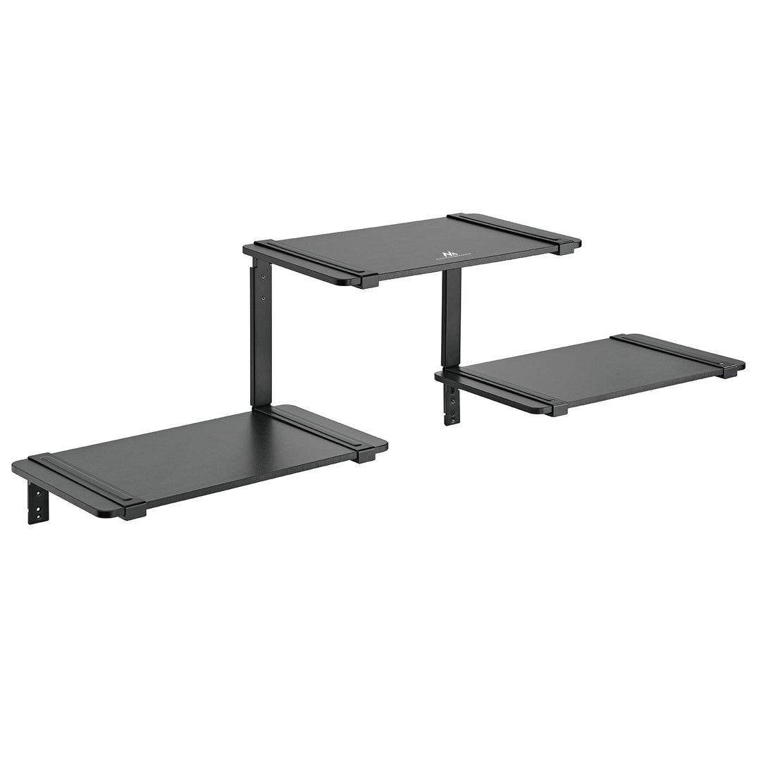 Estante modular de três níveis Maclean MC-974, prateleira de parede, carga máxima de 30 kg