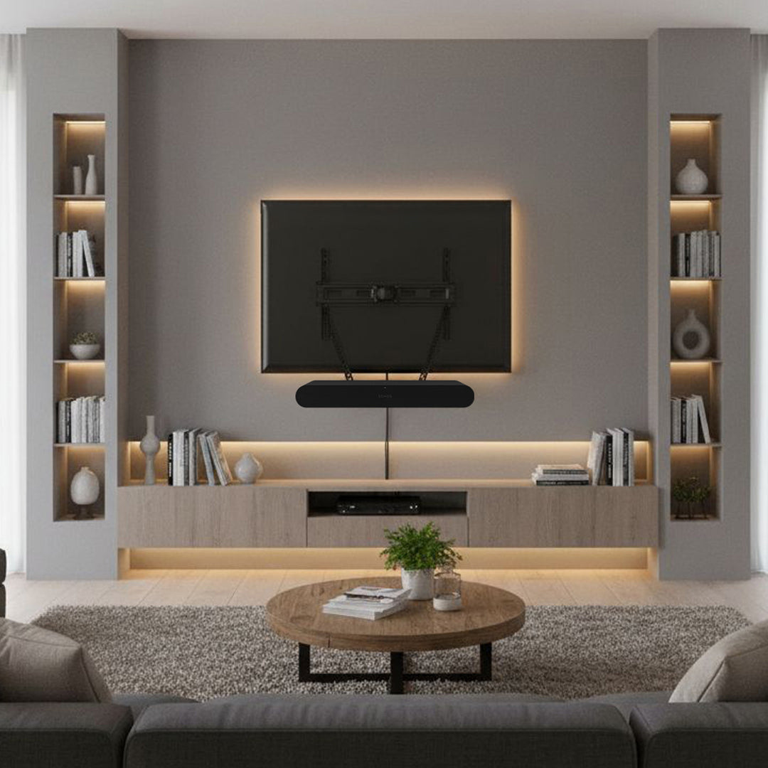 Maclean MC-975 Soporte para Altavoces Sonos Ray, Soporte Adaptador Estándar VESA, Carga máxima 2 kg
