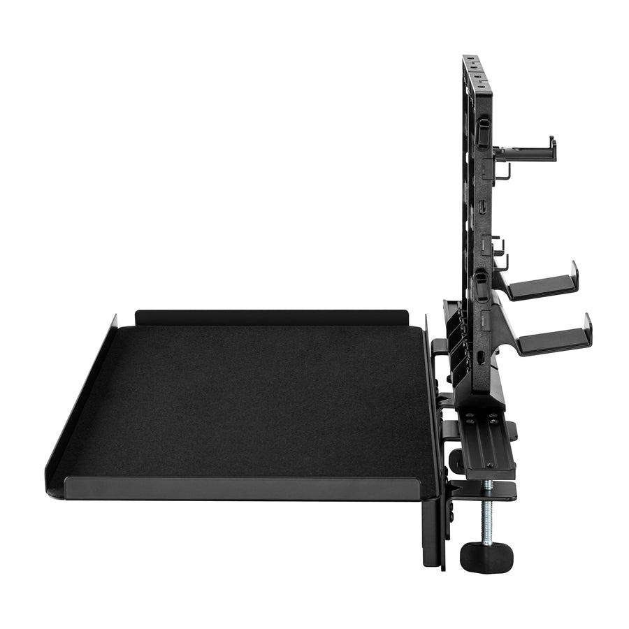 Suporte de mesa/prateleira extensível NanoRS RS174 com suporte para auscultadores/acessórios, carga máxima de 20 kg