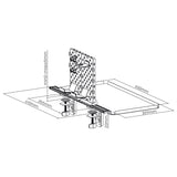 Suporte de mesa/prateleira extensível NanoRS RS174 com suporte para auscultadores/acessórios, carga máxima de 20 kg