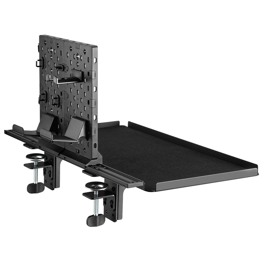 Suporte de mesa/prateleira extensível NanoRS RS174 com suporte para auscultadores/acessórios, carga máxima de 20 kg