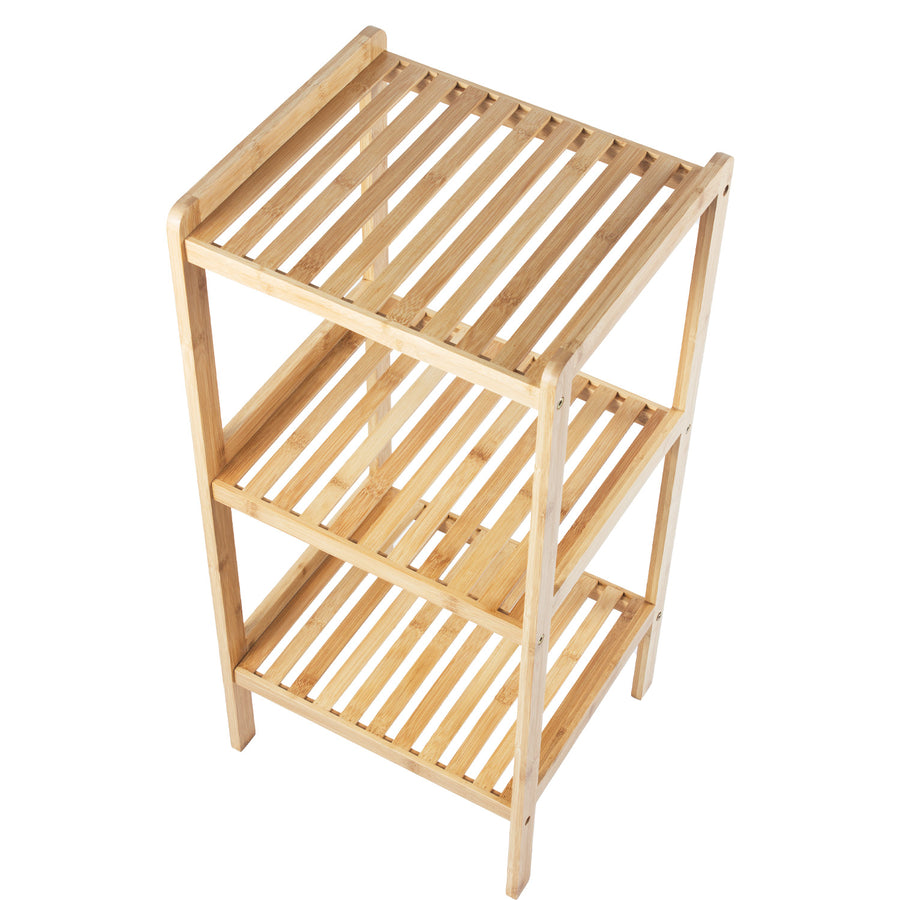 Móveis de casa de banho GreenBlue GB321, estante em bambu com 3 prateleiras, 370x330x780 mm
