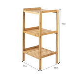 Móveis de casa de banho GreenBlue GB321, estante em bambu com 3 prateleiras, 370x330x780 mm
