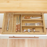 Organizador de cubiertos de bambú extensible GreenBlue, 325-500x430x45mm, GB379