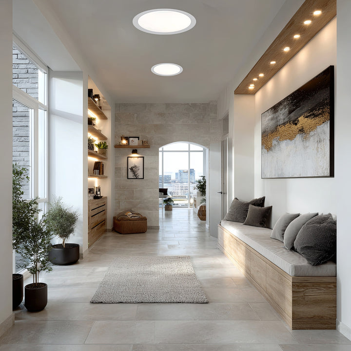 Painel de teto LED Maclean MCE372 R, montagem embutida fina, 18 W, branco neutro 4000 K, 170 x 26 mm, 1900 lm