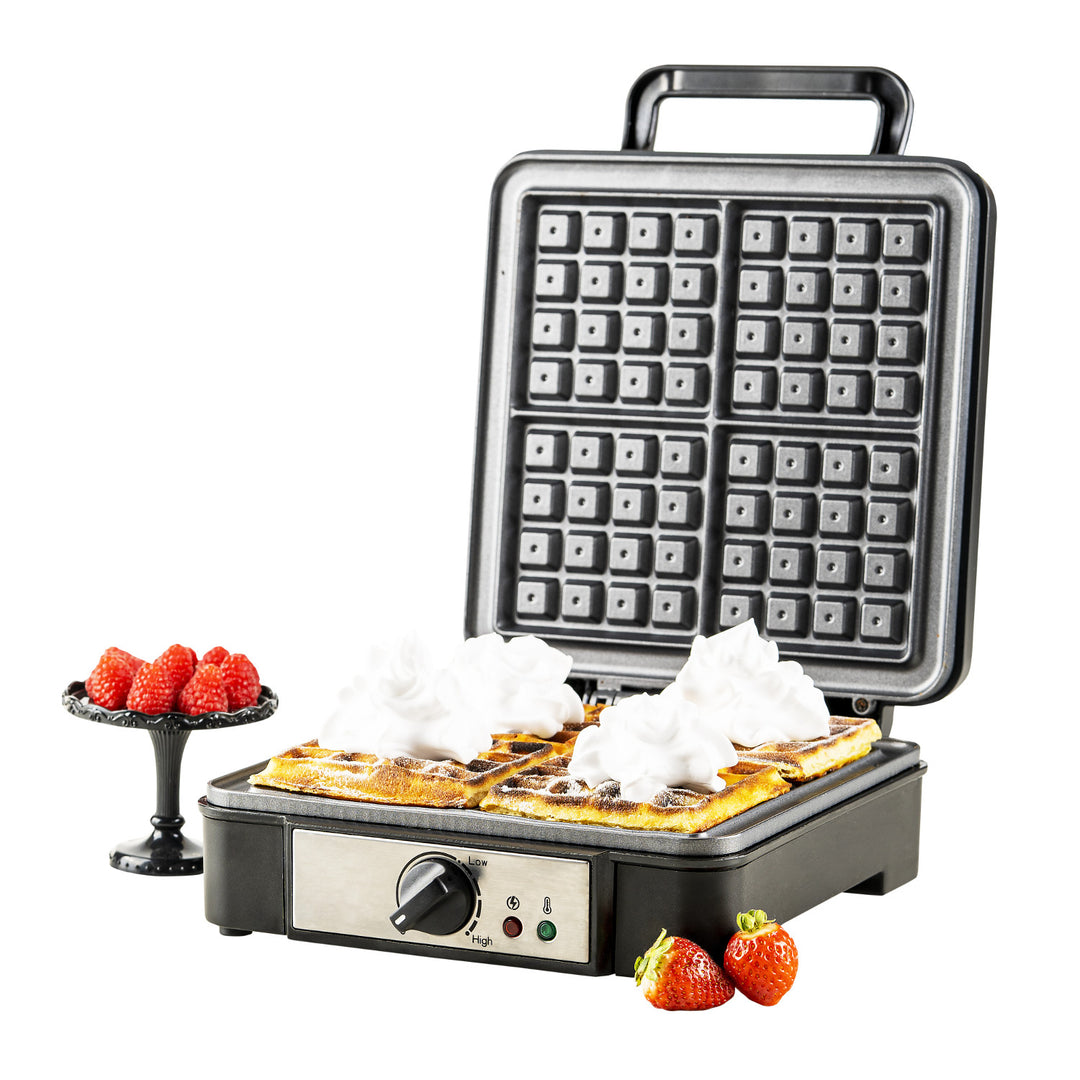 Gofrera Adler, para 4 gofres, control de temperatura, 1800W, AD 3049