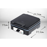 Gofrera Adler, para 4 gofres, control de temperatura, 1800W, AD 3049