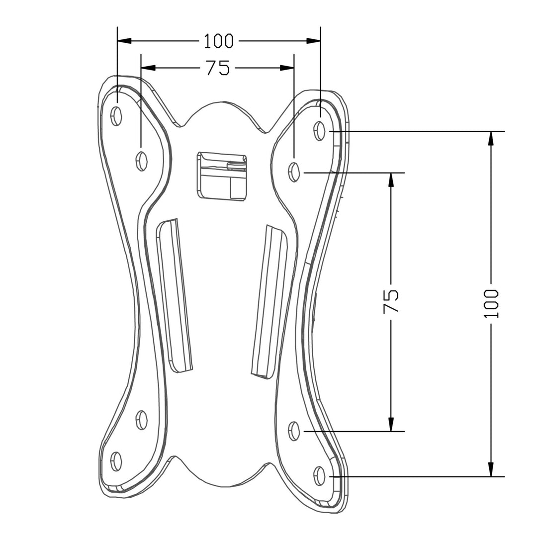 Suporte de TV Maclean MC-715A, compatível com VESA 75x75, 100x100, 13-27", 25 kg