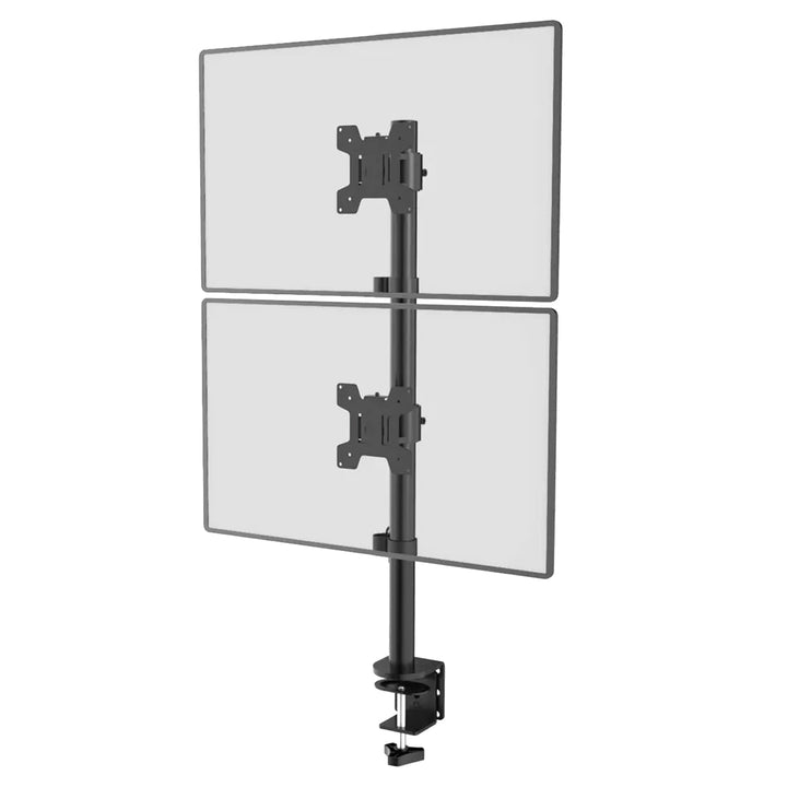 Suporte para monitor Maclean MC-966 para OLED QLED LCD e LED, suporte de mesa duplo, vertical, VESA 75x75 e 100x100, 13-27", 9 kg