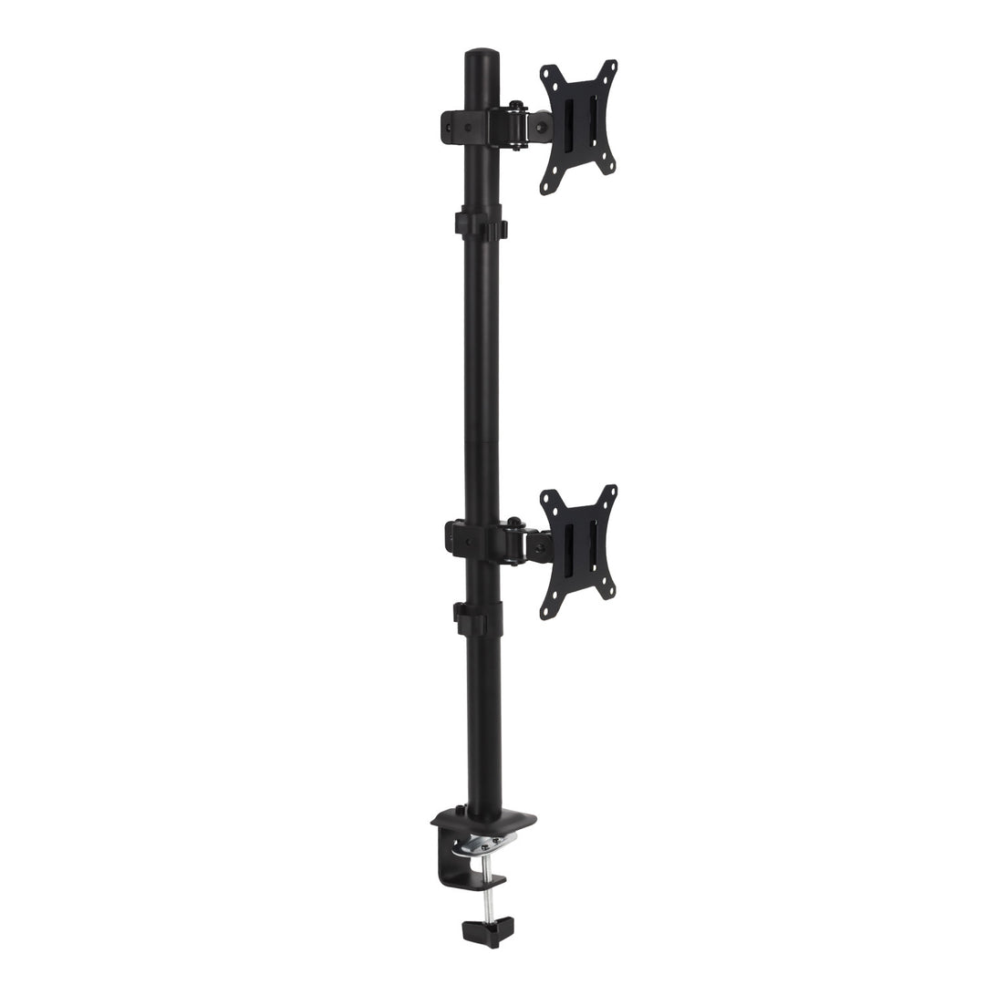 Suporte para monitor Maclean MC-966 para OLED QLED LCD e LED, suporte de mesa duplo, vertical, VESA 75x75 e 100x100, 13-27", 9 kg