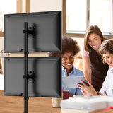 Suporte para monitor Maclean MC-966 para OLED QLED LCD e LED, suporte de mesa duplo, vertical, VESA 75x75 e 100x100, 13-27", 9 kg