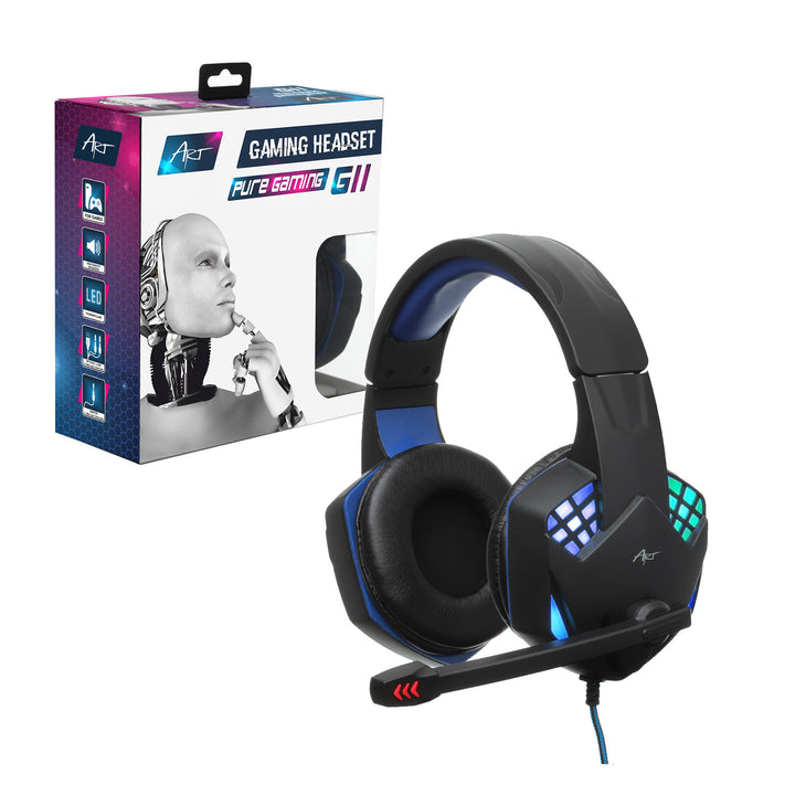 Headset Gamer ART com Microfone, Retroiluminação LED, G11