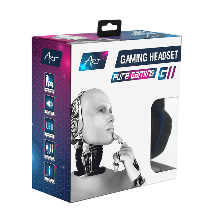 Headset Gamer ART com Microfone, Retroiluminação LED, G11