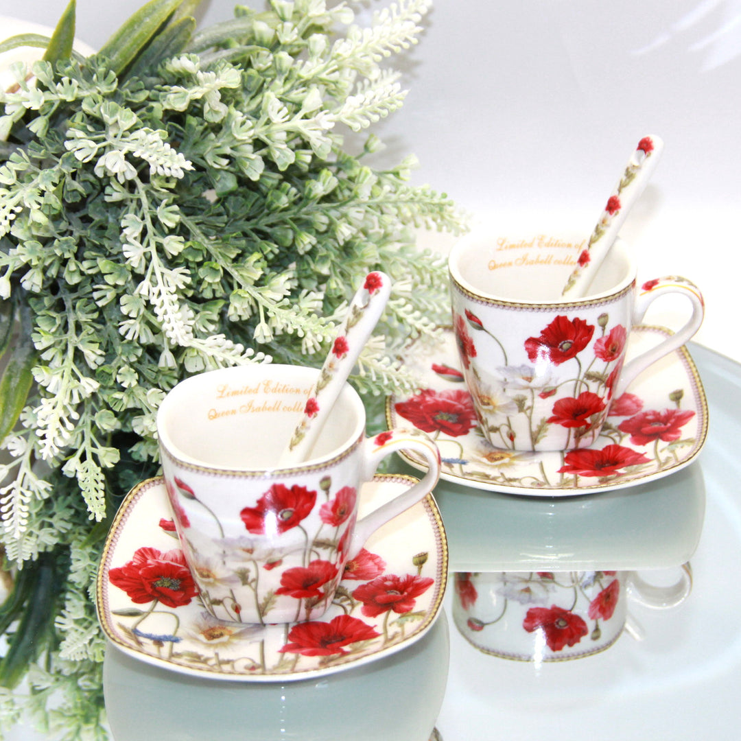 Conjunto de chávena e pires em porcelana Queen Isabell W9PWH06-09596