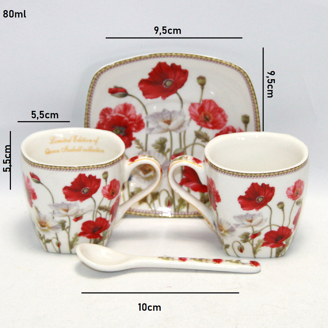 Conjunto de chávena e pires em porcelana Queen Isabell W9PWH06-09596