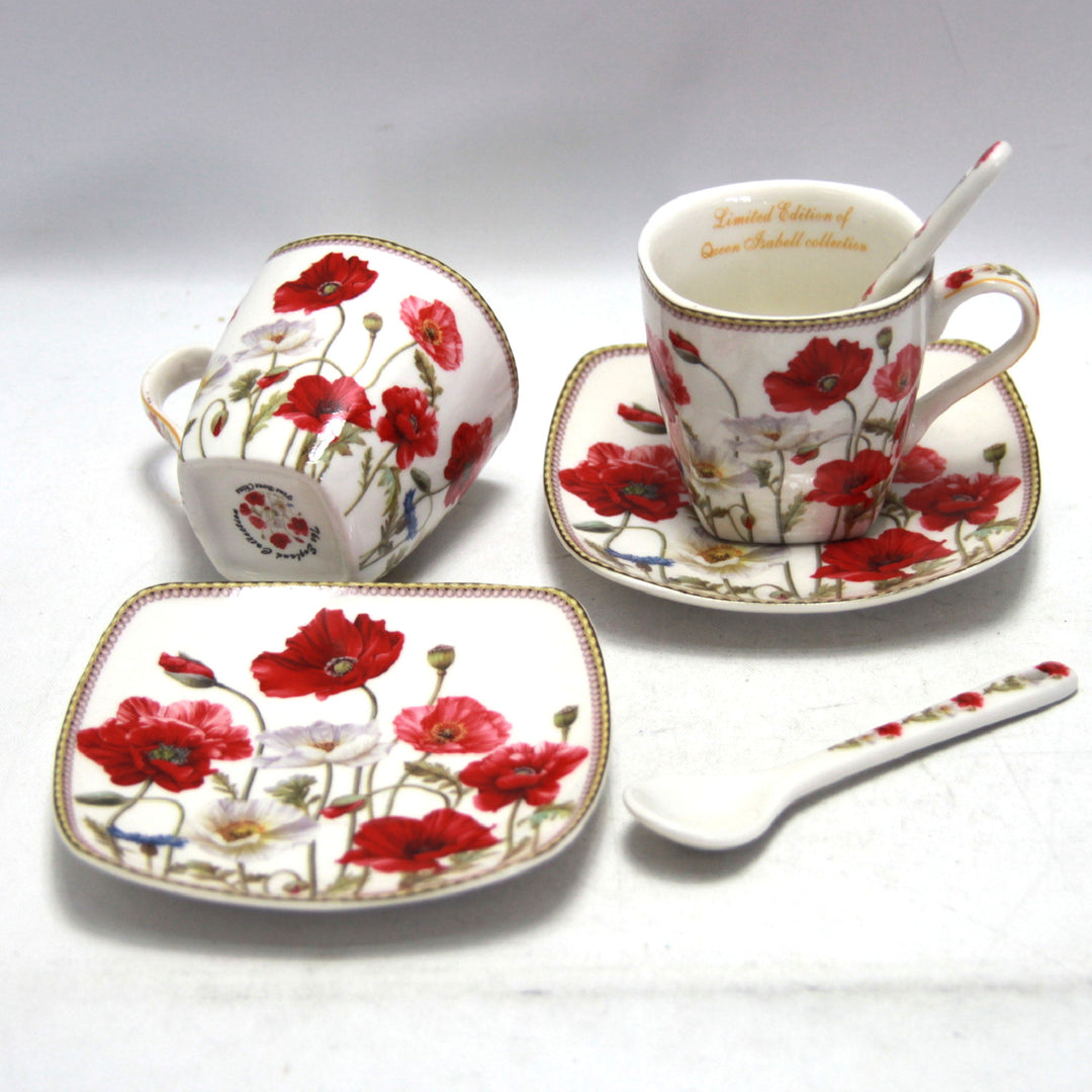 Conjunto de chávena e pires em porcelana Queen Isabell W9PWH06-09596