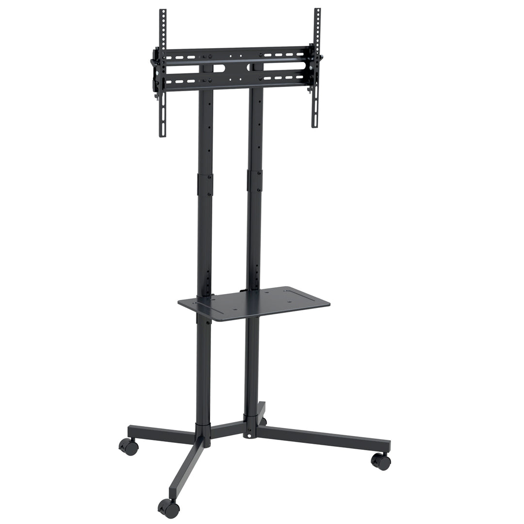 Suporte de pedestal móvel profissional Maclean MC-951 com rodas, adequado para TVs/ecrãs de 32" a 70" até 40 kg, padrão VESA 600x400, suporte universal para TV